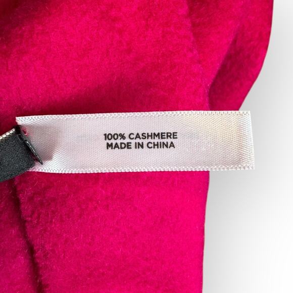 Vintage Talbots 100% Cashmere Red Oversized Scarf - Picture 5 of 10